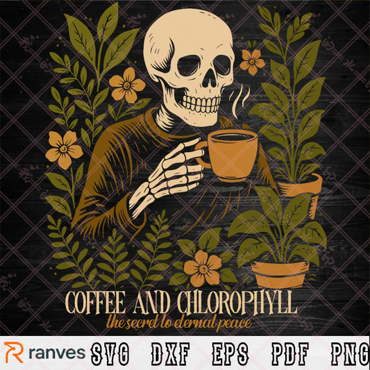 Coffee And Chlorophyll Wall And Art SVG, PNG, DXF, EPS