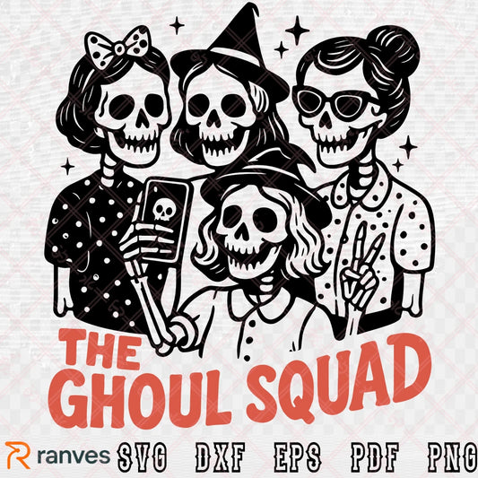 Halloween Friends, The Ghoul Squad SVG, PNG, EPS, DXF