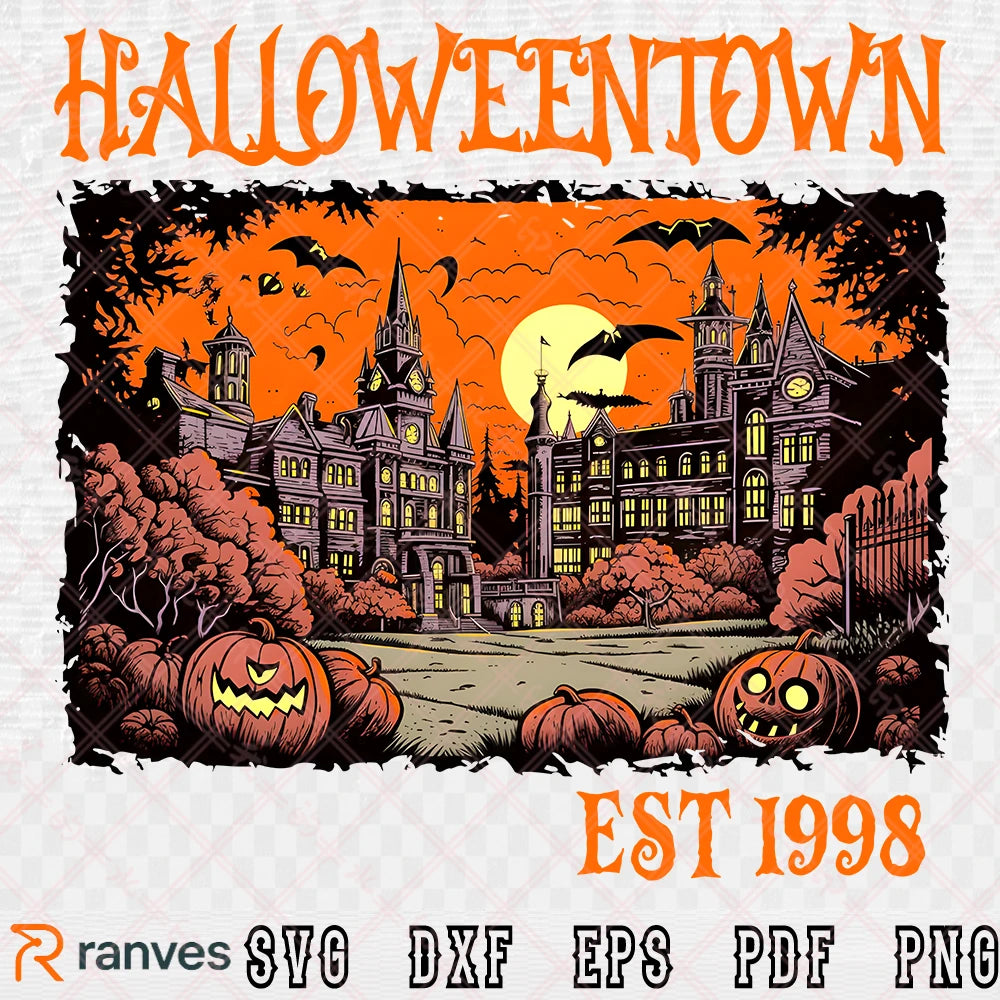 Halloweentown Est 1998 SVG, PNG, EPS, DXF