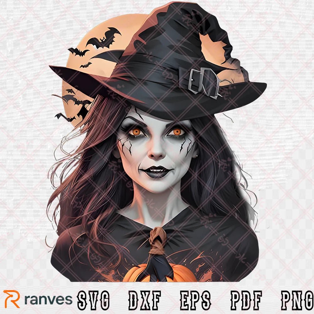 Halloween witch Men's T-Shirt SVG, PNG, EPS, DXF