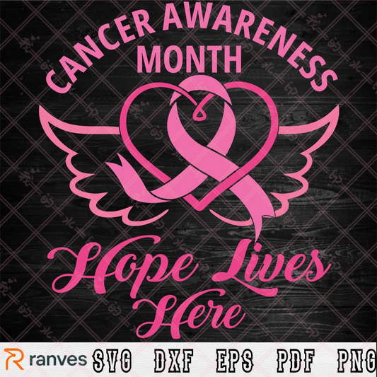 In October We Wear Pink PNG, Breast Cancer Awareness SVG, PNG, EPS, DXF