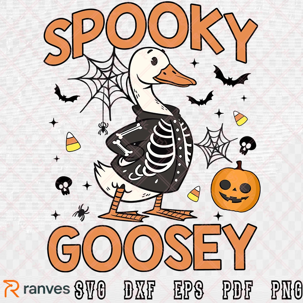 Spookey Goose, Halloween Goose SVG, PNG, EPS, DXF