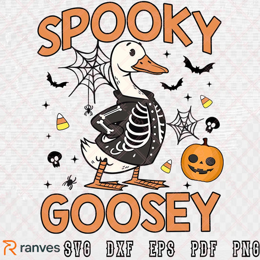 Spookey Goose, Halloween Goose SVG, PNG, EPS, DXF