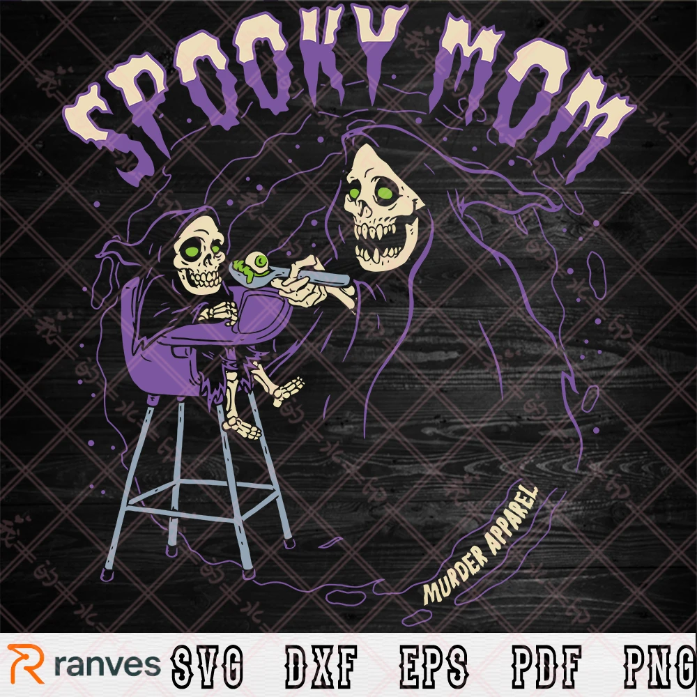 Spooky Mom T-Shirt SVG, PNG, DXF, EPS