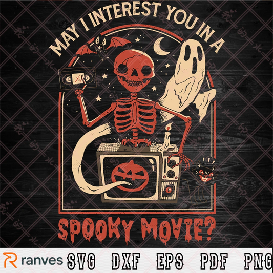 Spooky Movie Wall And Art Print SVG, PNG, EPS, DXF