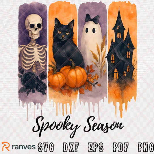 Spooky Season, Boho Halloween, SVG, EPS, DXF, PNG